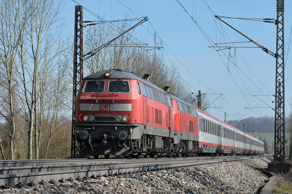 25.03.2017 Streckenabschnitt Uhingen 218 435-6