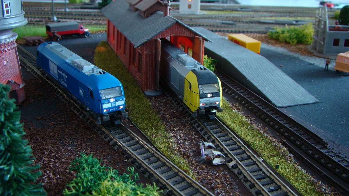 253 015 PRESS und ER20 012 von Fleischmann, Epoche V bis VI, Anlage 2.