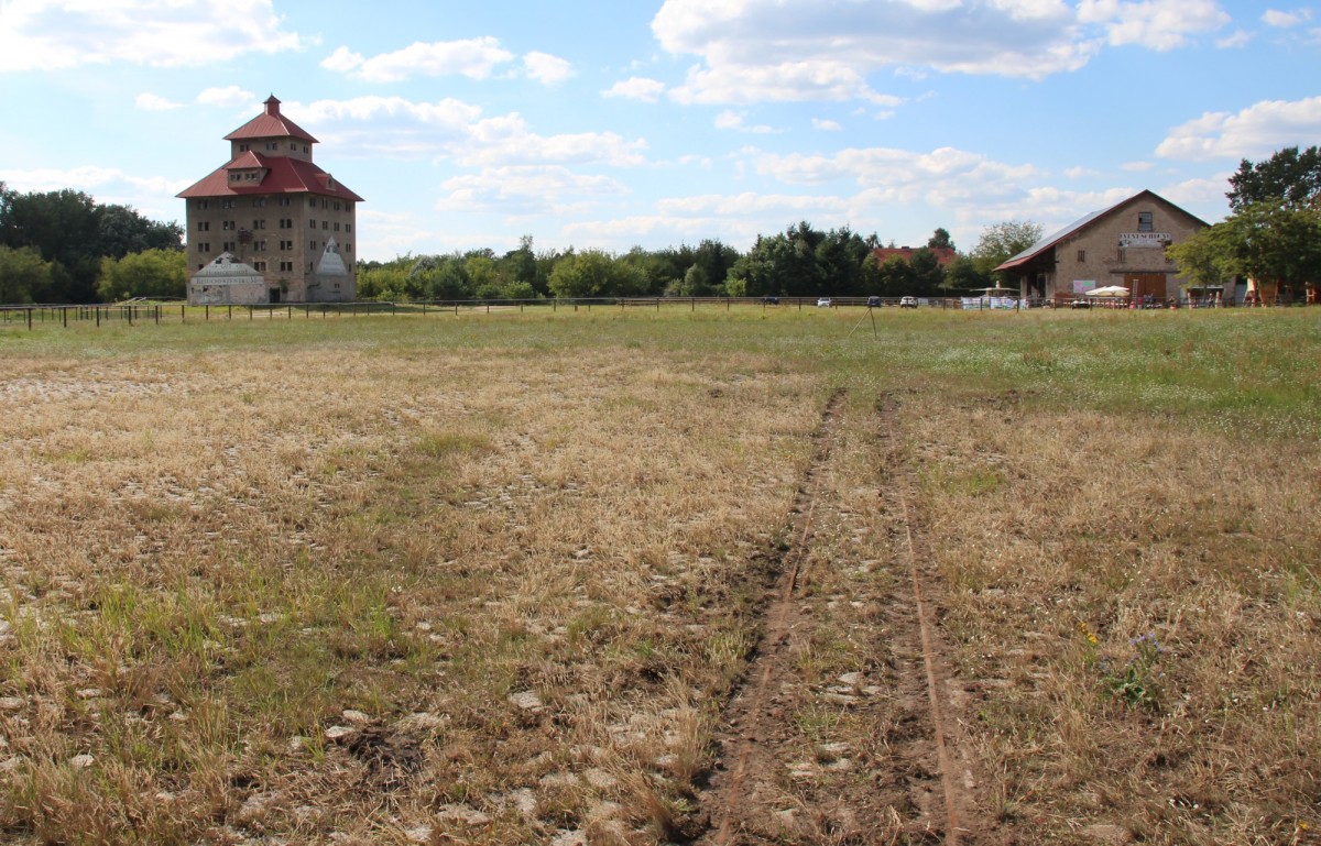 25.8.2013 Hobrechtsfelde. Schienenreste der Wirtschaftsbahn. Am 31.8.13 ab 14.00 Uhr werden beim 4. Naturparkfest erstmals wieder Feldbahn-Fahrzeuge auf den alten Schienen zu sehen sein. 