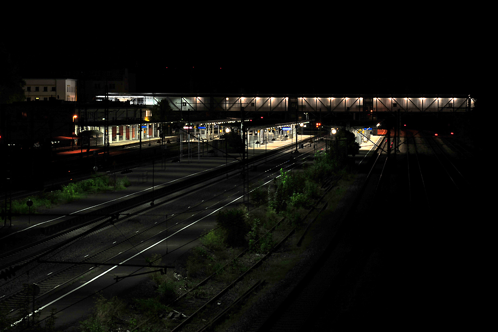 26.08.2016 Bahnhof Göppingen bei Nacht