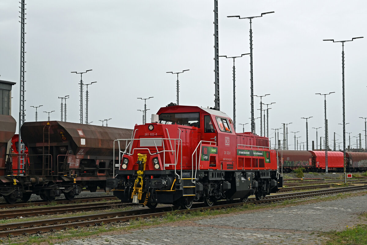 261 022 bot am 19.09.26 zum Tag der Schiene beim Rbf Halle(S) F�hrerstandsmitfahrten an.