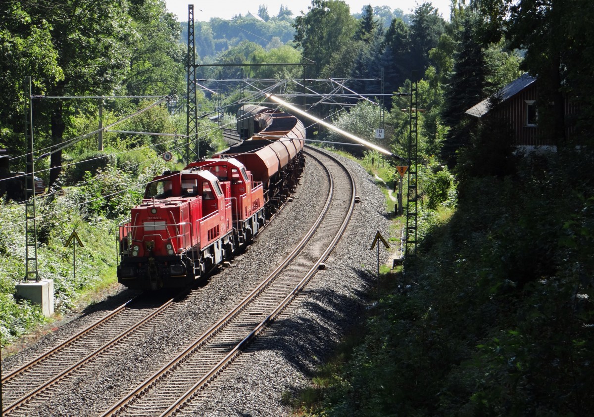 261 026 und 261 065 zusehen am 04.09.13 in Haselbrunn bei Plauen/V.