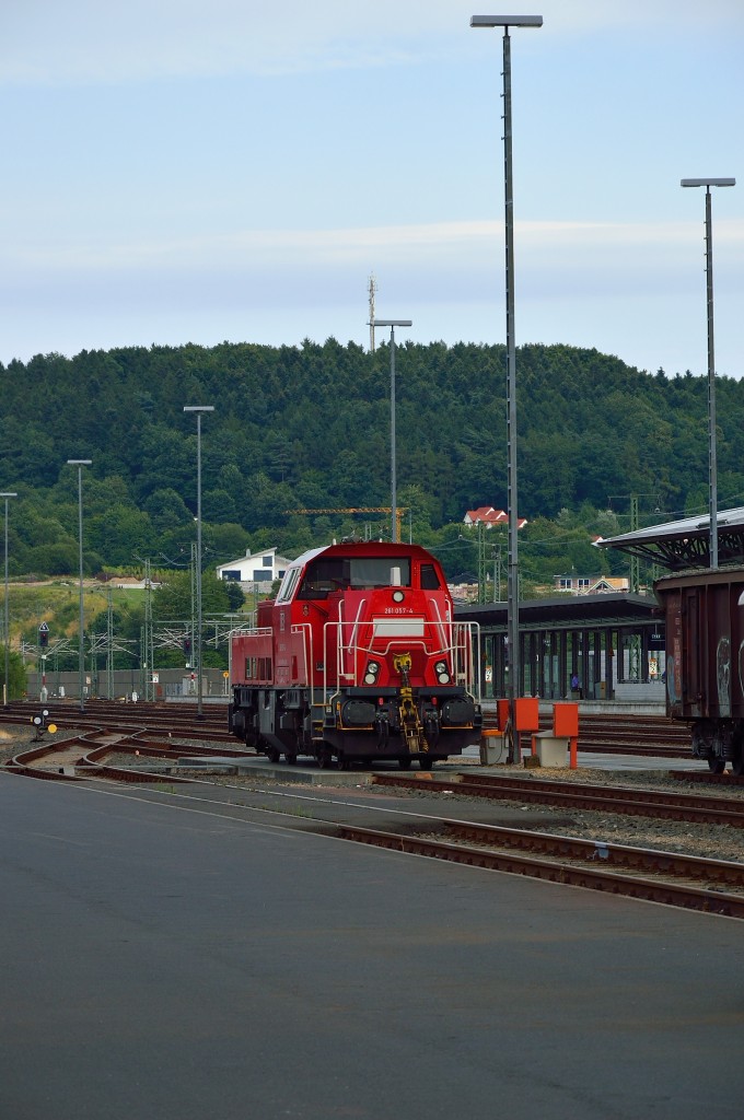 261 057-4 abgestellt in Montabaur am 3.8.2013