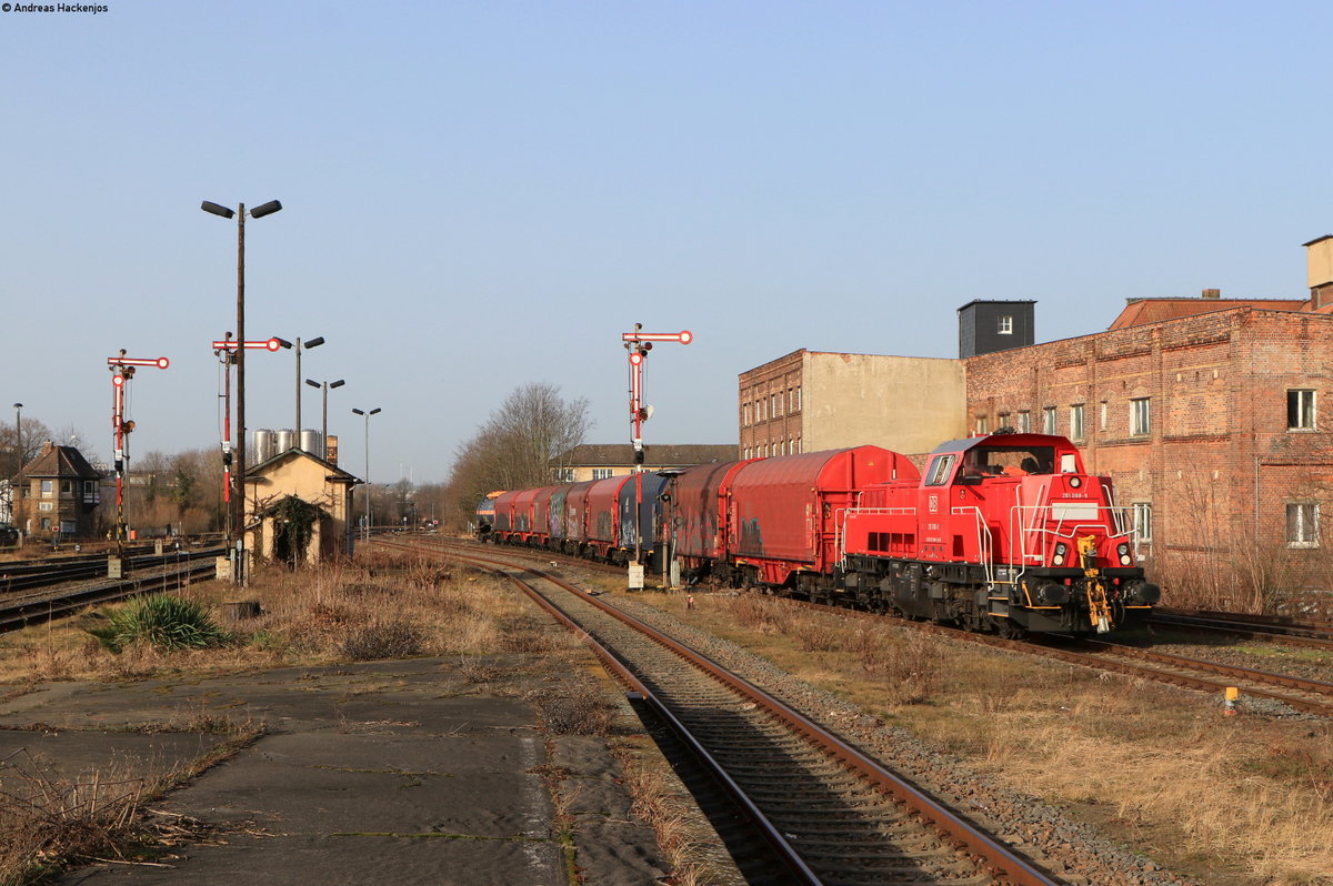 261 088-9 mit dem EZK 53337 (Gera Güterbf-Zeitz Gbf) in Zeitz 25.2.21