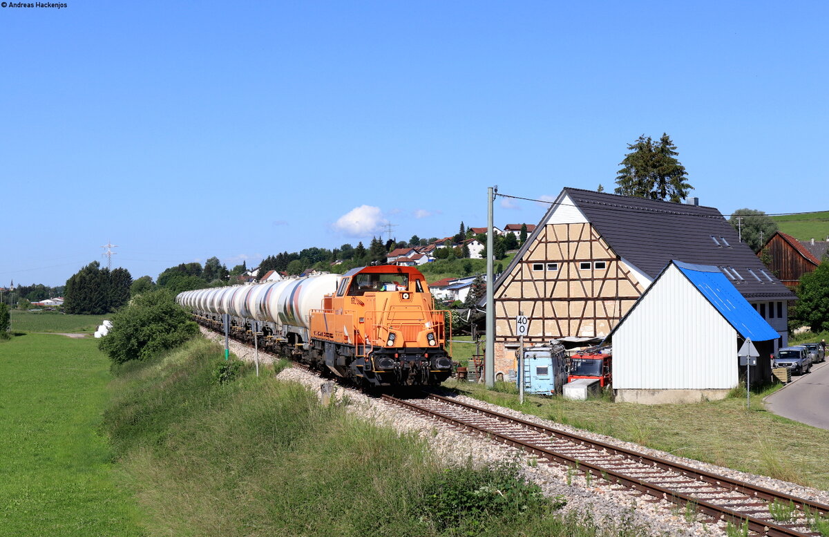261 300-8 mit dem DGN 91239 (Singen(Htw) - Mengen)  bei Meßkirch 11.6.22