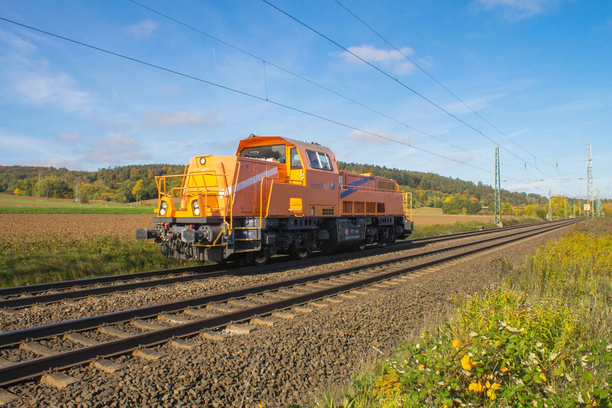 261 310-7 als Lokzug bei Kerzell am 19.10.2022