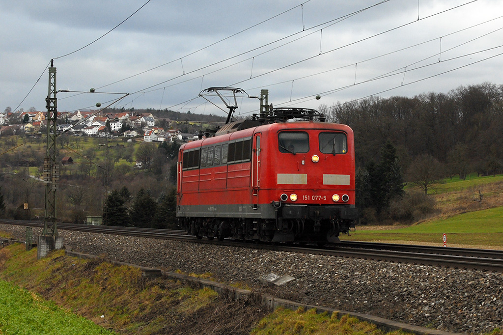 26.12.2017 Streckenabschnitt Uhingen 151 077-5