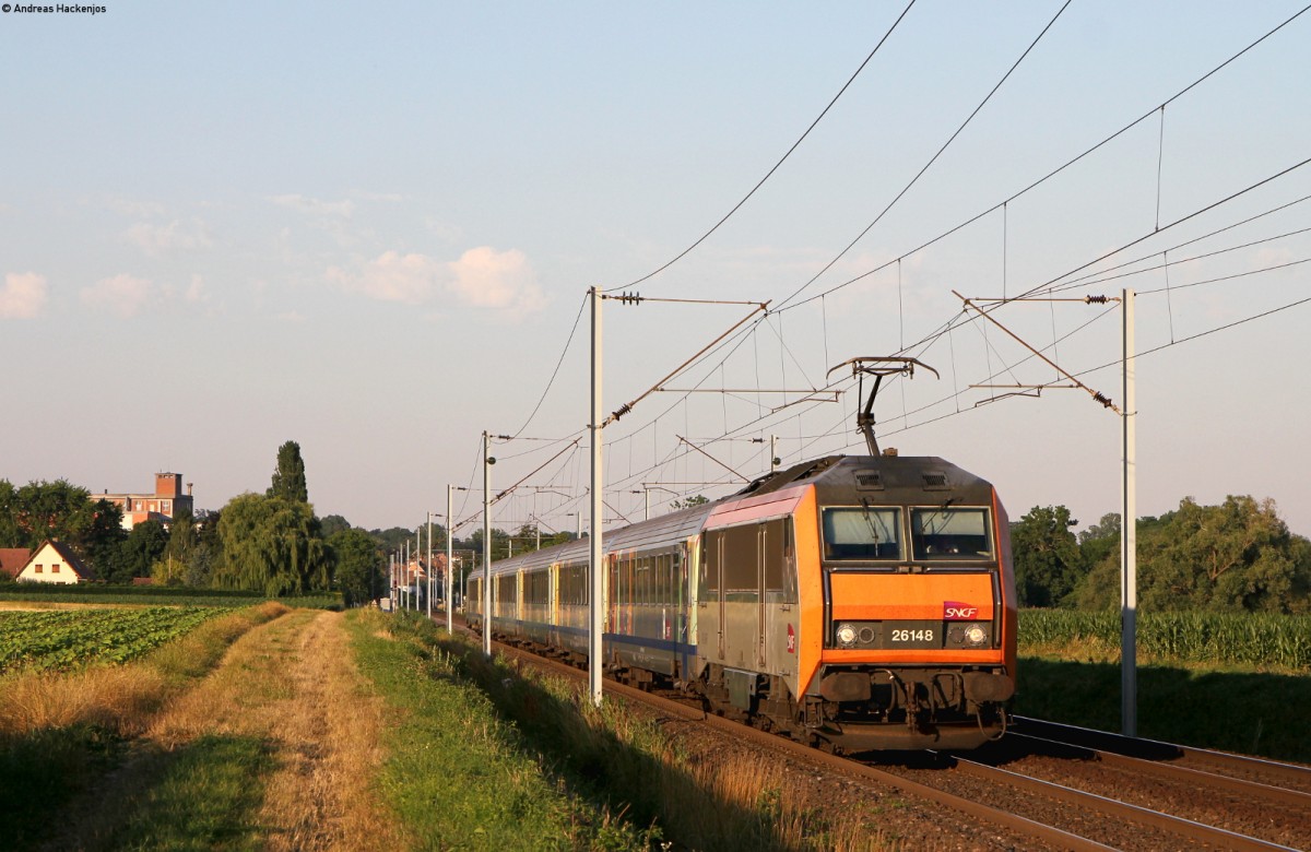 26148  mit dem TER 298 (Straßbourg-Luxembourg) bei Hochfelden 1.7.15