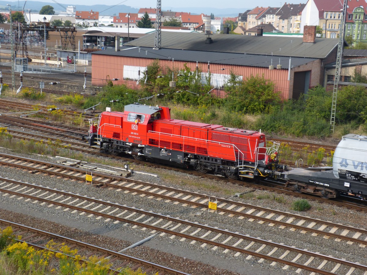 265 002-6 beim Rangieren in Nordhausen 30.08.2013