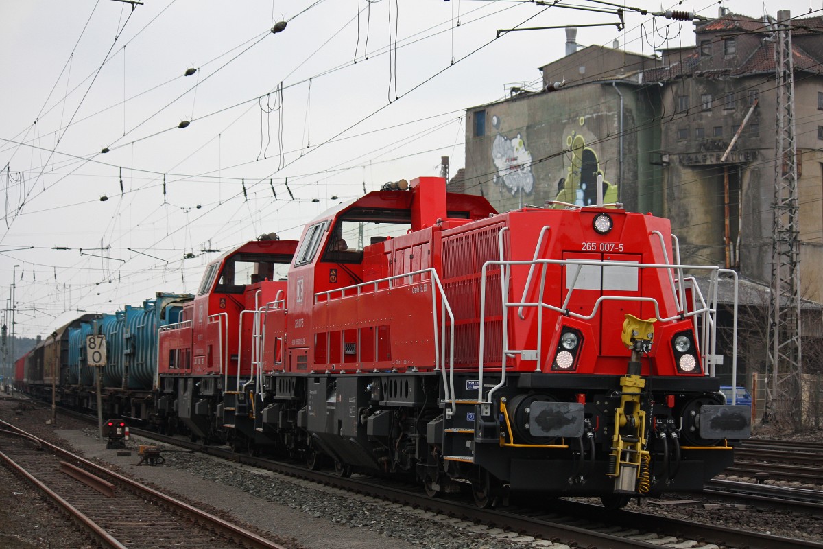 265 007+261 072 am 28.3.13 mit einer �bergabe in Verden (Aller).