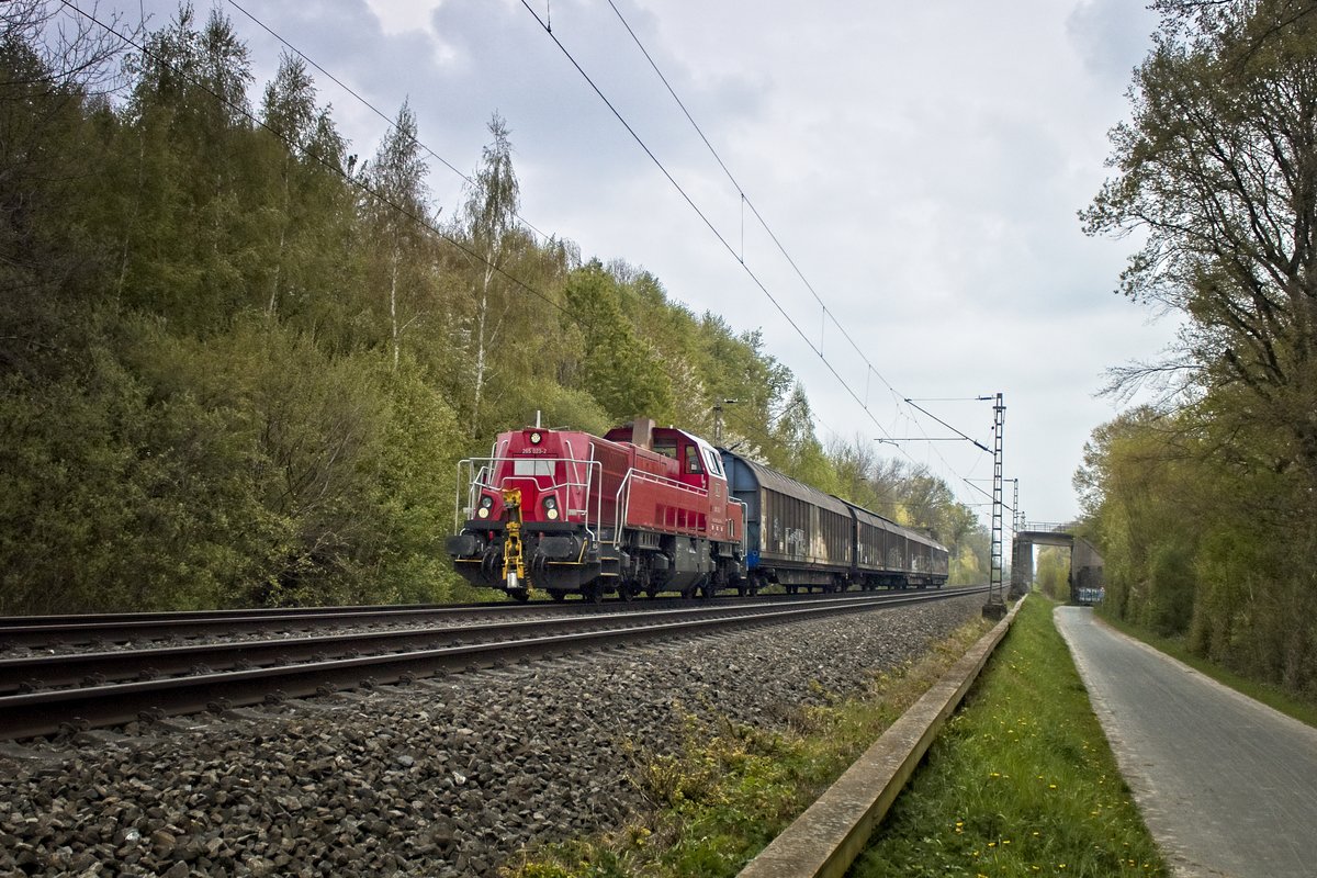 265 023-2 mit einem Güterzug bei Unna-Mühlhausen (30.04.2021) 