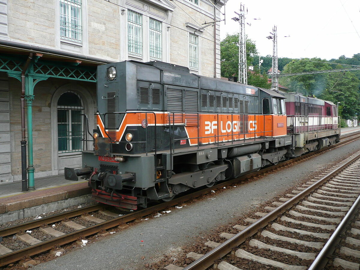 ČD 740 634 , fotografiert am 11.08.2012 im Bahnhof Děčín