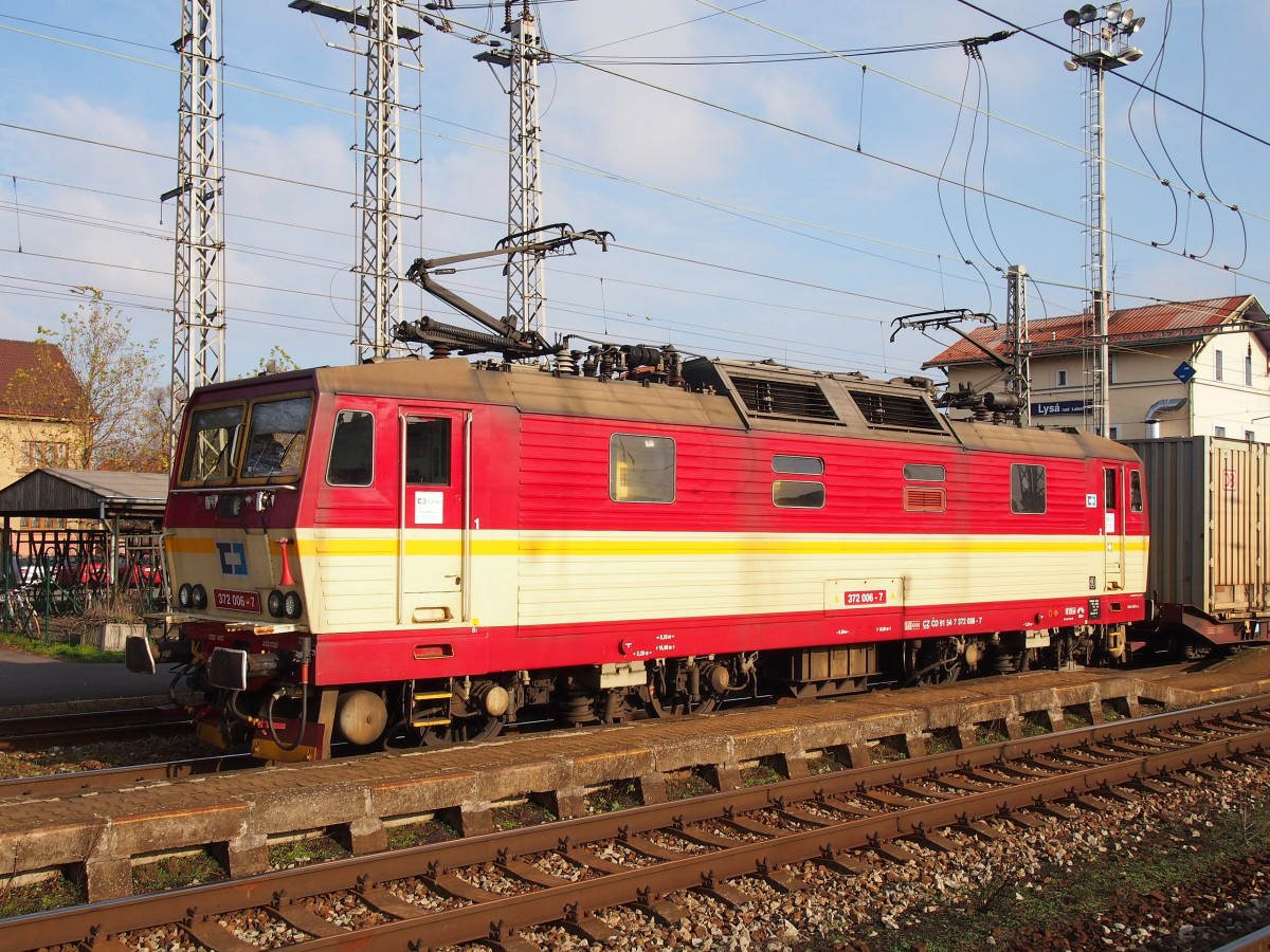 ČD Cargo 372 006-1 in Bhf. Lysa nad Labem am 23.11.2013.