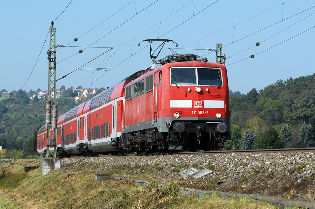 27.09.2017 Streckenabschnitt Uhingen 111 092-3