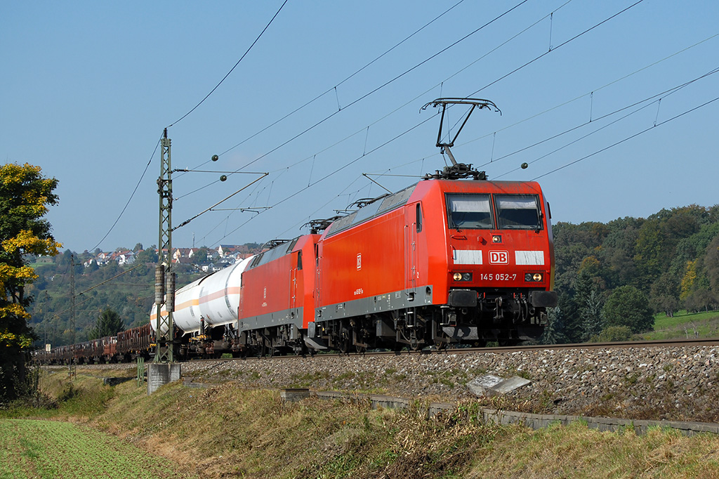 27.09.2017 Streckenabschnitt Uhingen 145 052-7 & 152 081-6