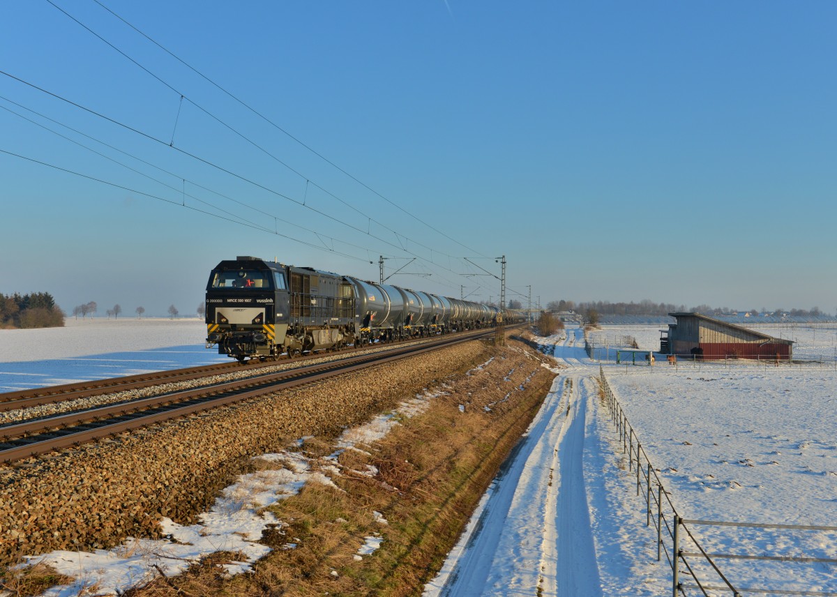 272 406 mit einem Kesselzug am 21.01.2016 bei Stephansposching. 
