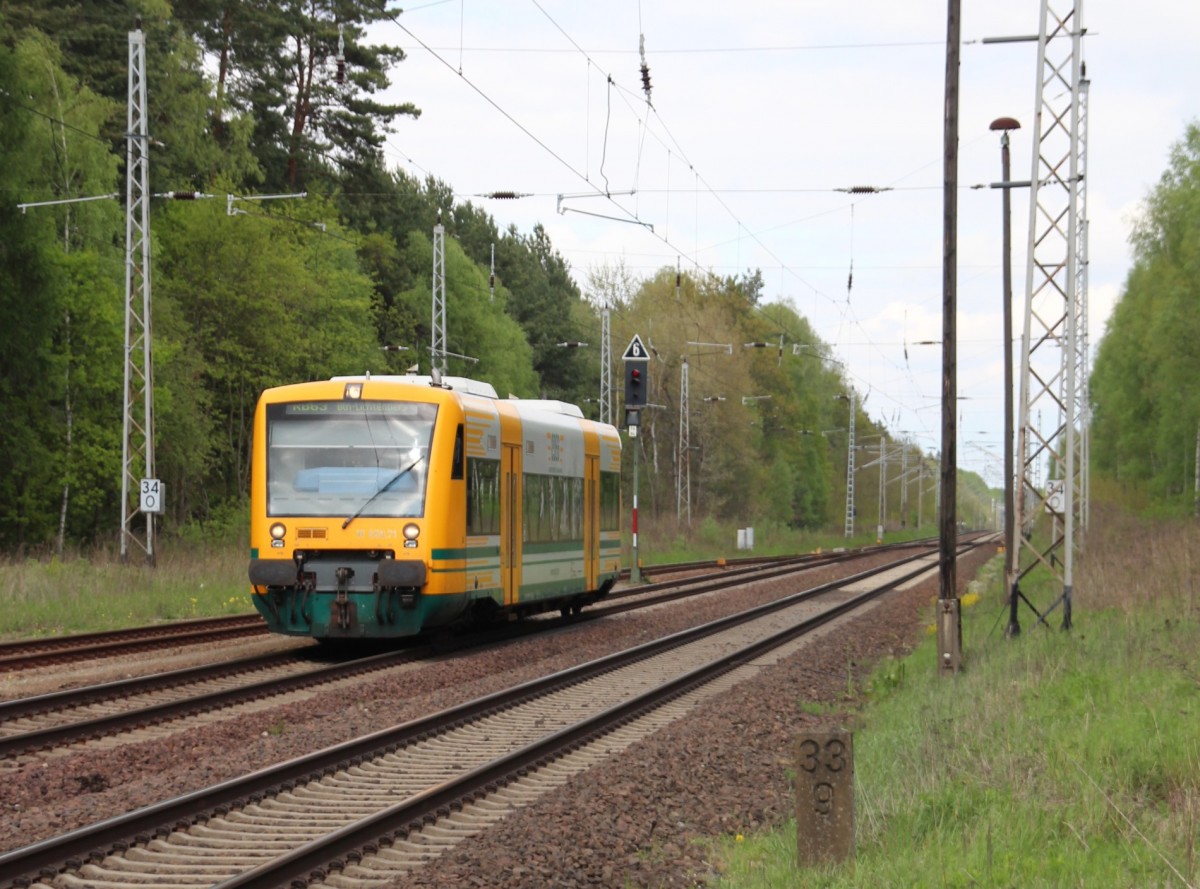 27.4.2014 Biesenthal. ODEG nach Berlin-Lichtenberg bei Km 33.9