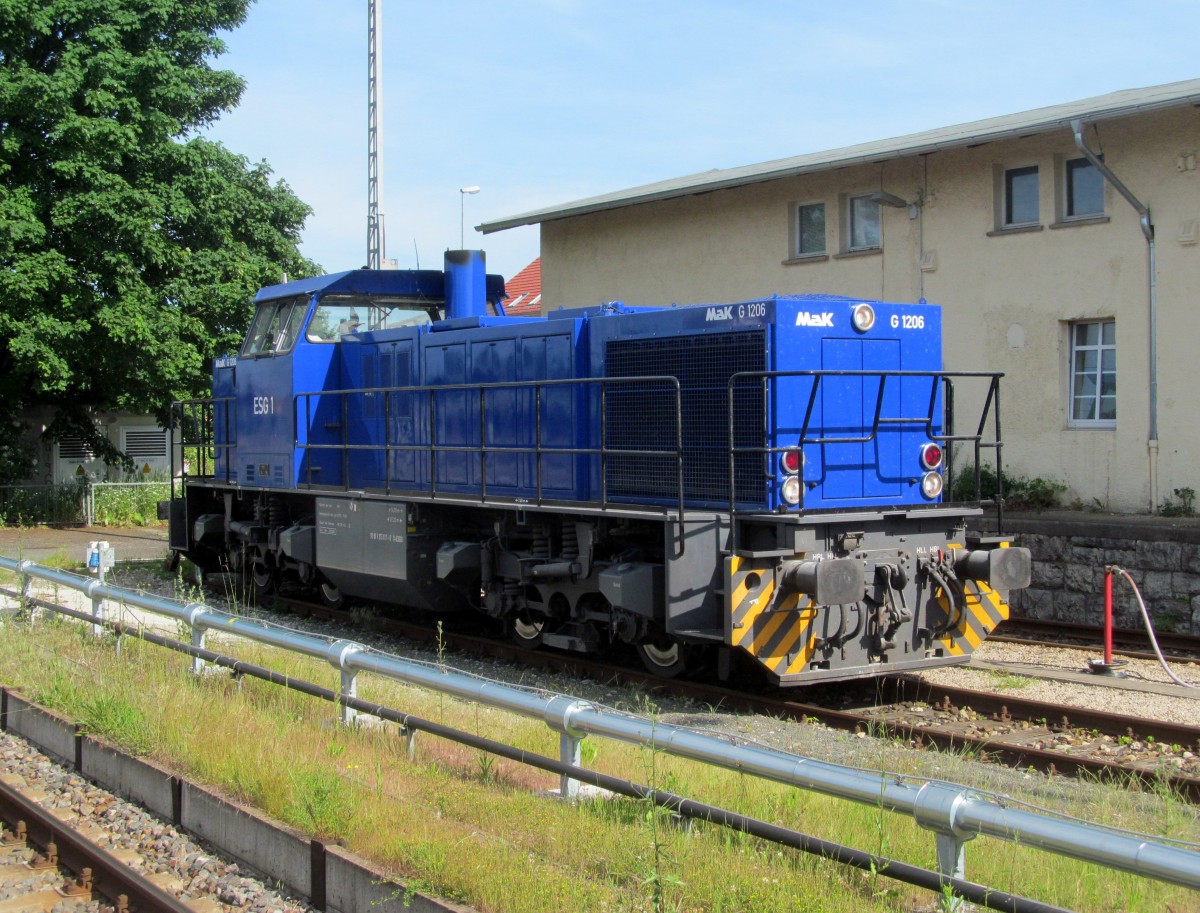 275 117-0 der ESG steht am 25. Mai 2014 in Weimar abgestellt.