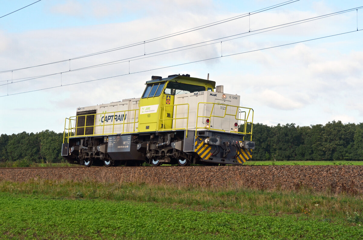 275 120 der RBB war am 18.09.22 von Bitterfeld aus unterwegs nach Zschornewitz um dort Silowagen abzuholen. Hier rollt die MaK durch Burgkemnitz und wird gleich auf die Nebenbahn abzweigen.