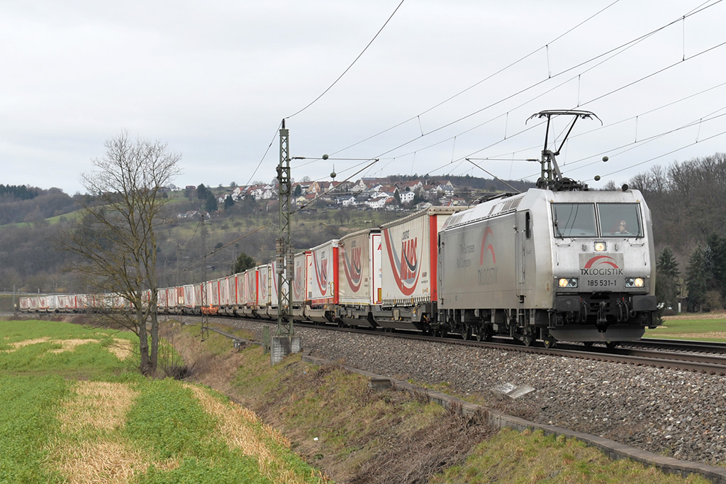 28.01.2018 Streckenabschnitt Uhingen 185 531-1