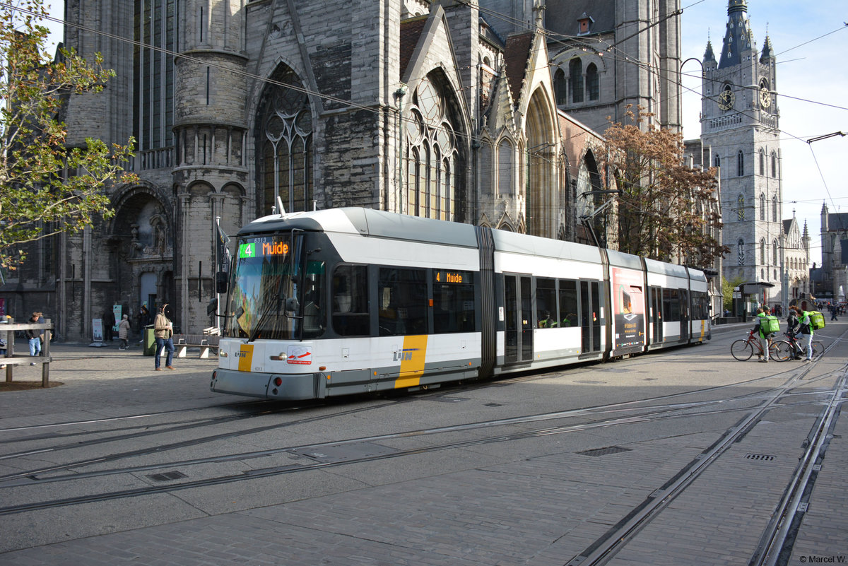 28.10.2018 | Belgien - Gent | Straßenbahn Hermelijn  6313  |