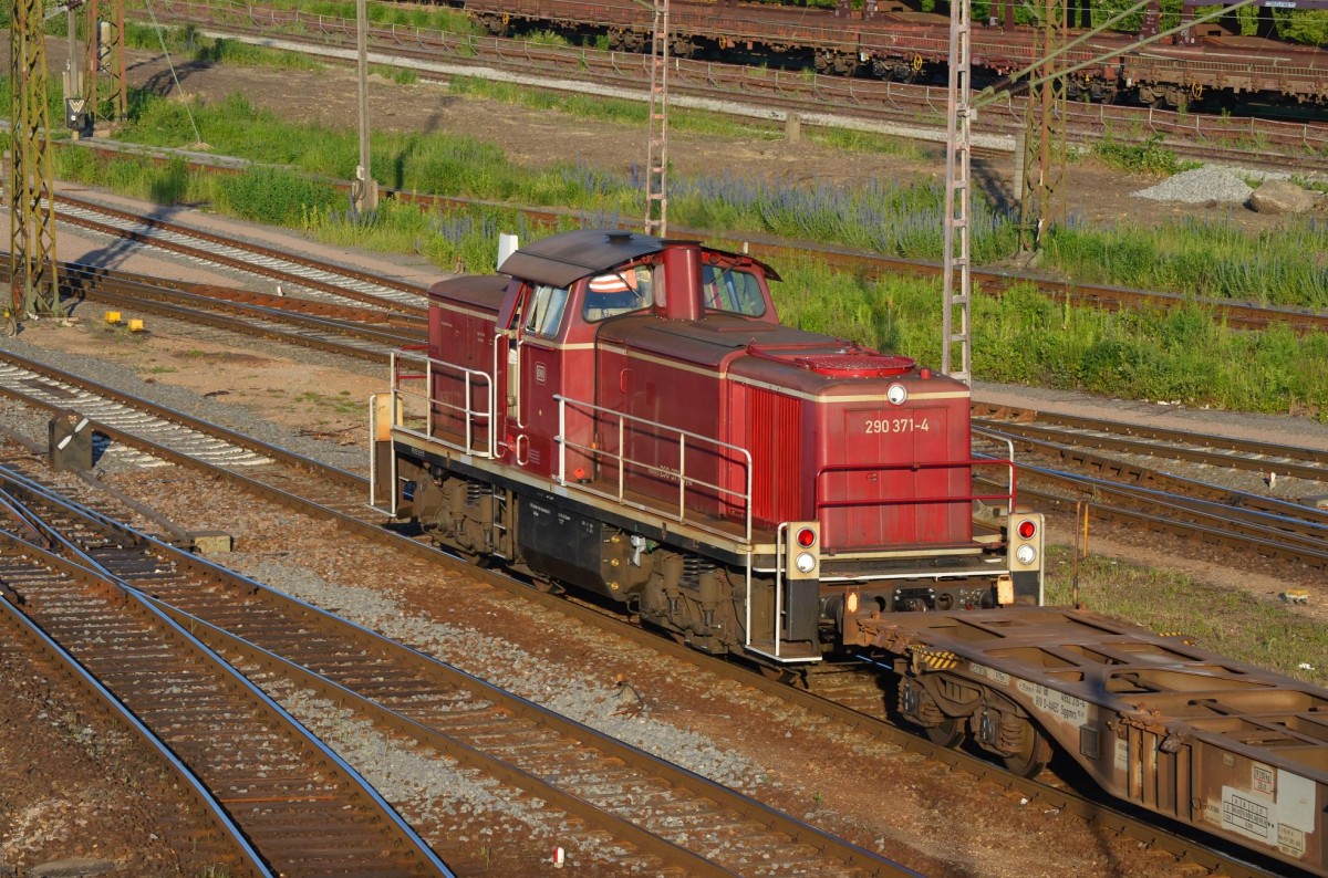 290 371-4 in Bundesbahnfarben in Leipzig Engelsdorf 05.06.2015