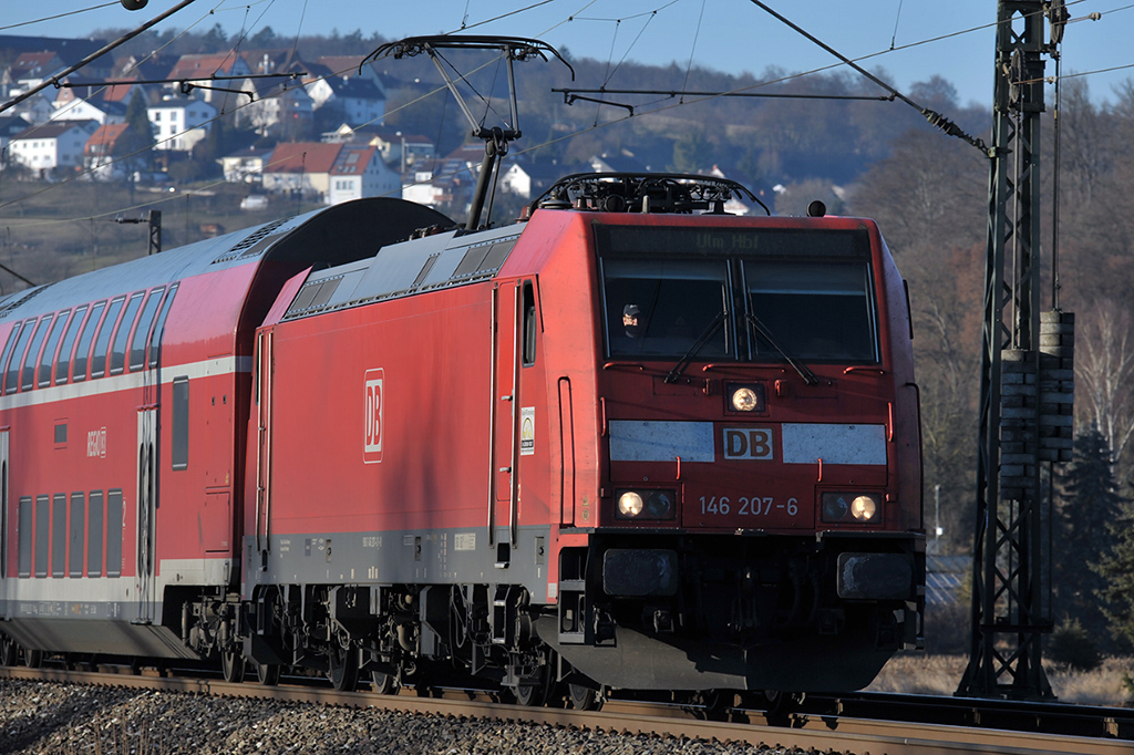 29.12.2016 Streckenabschnitt Uhingen 146 207-6 