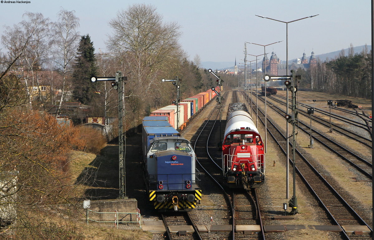 293 515-3 und 261 079-8 in Aschaffenburg Hafen 28.2.18