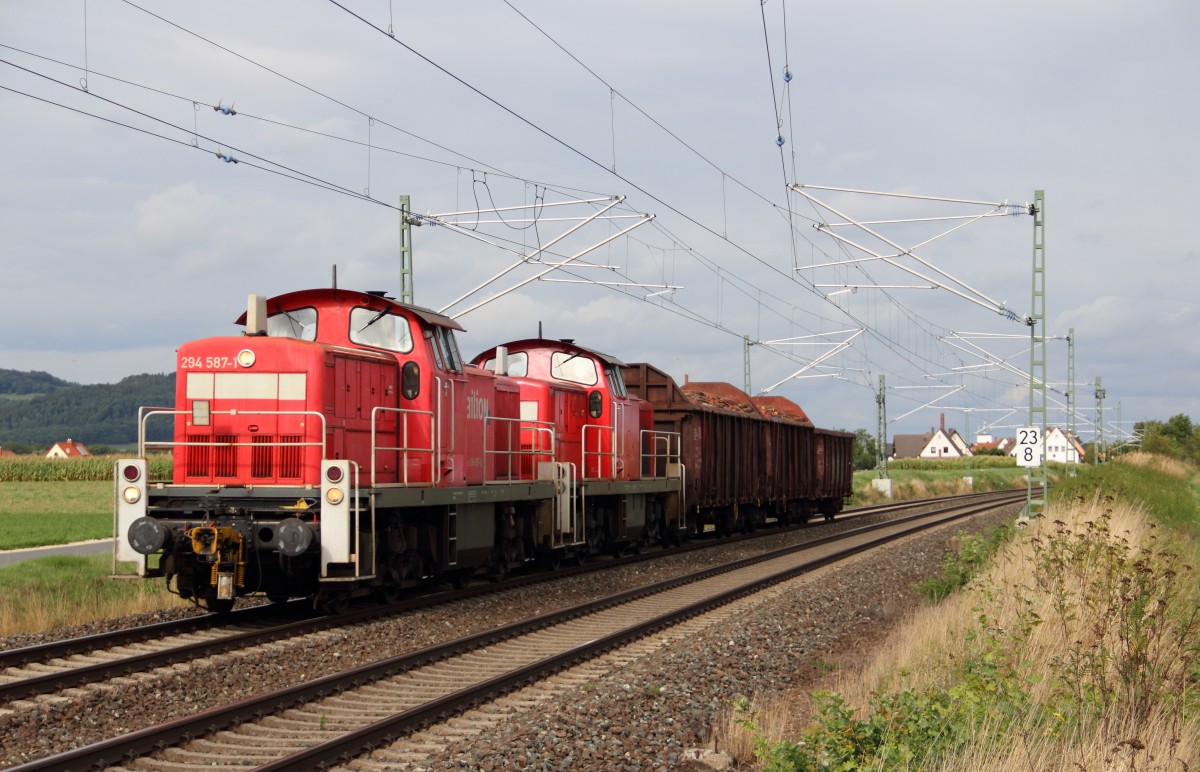294 587-1 + 294 650-7 DB Schenker Rail bei Staffelstein am 10.09.2013.