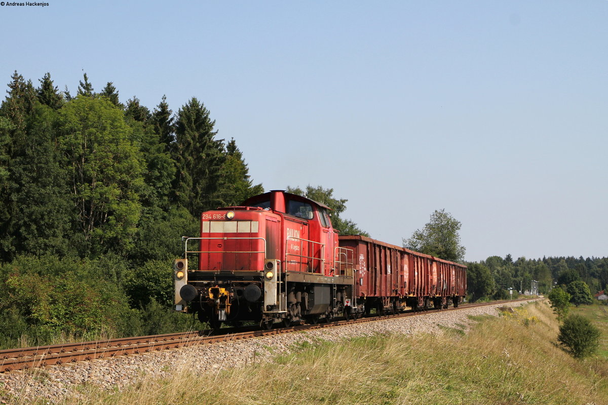 294 616-8 mit dem ER 55298 (Deißlingen-Villingen(Schwarzw)) bei Zollhaus 26.8.19