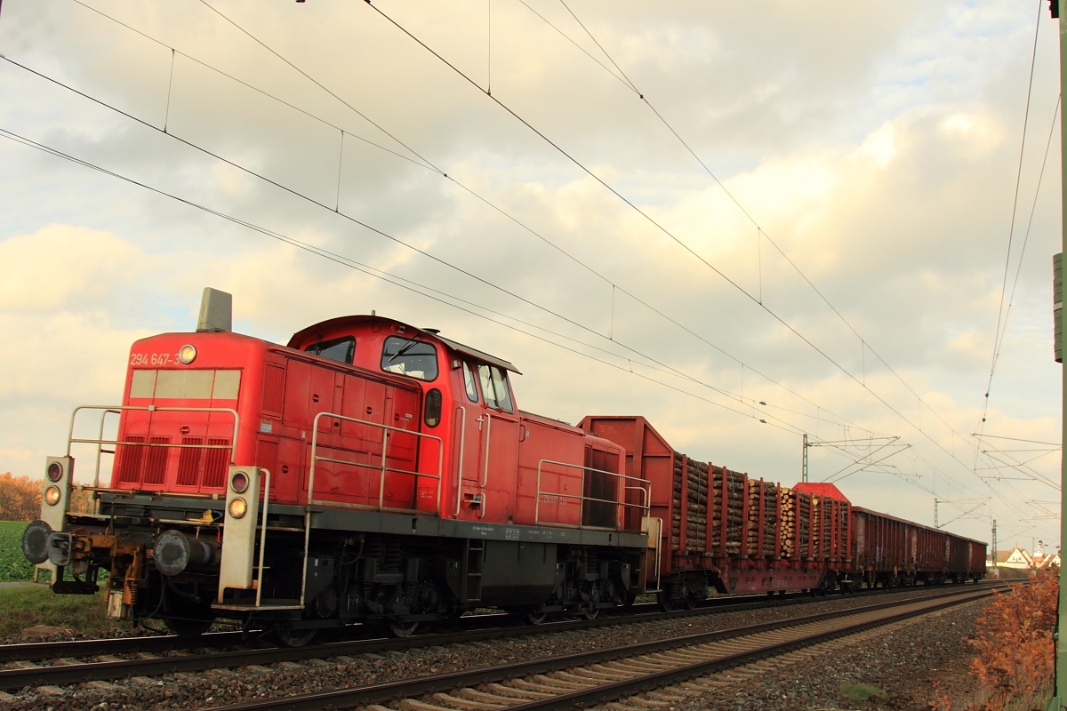 294 647-3 DB Schenker bei Staffelstein am 12.11.2015.