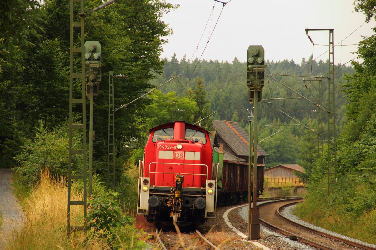 294 729-9 DB Schenker in Seehof am 30.06.2014.