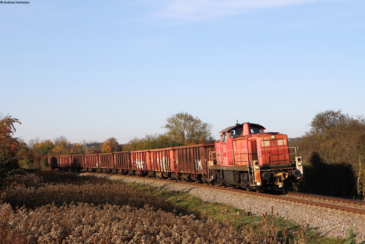 294 803-2 mit dem EK 55839 (Villingen(Schwarzw)-Deißlingen) bei Deißlingen 15.10.18