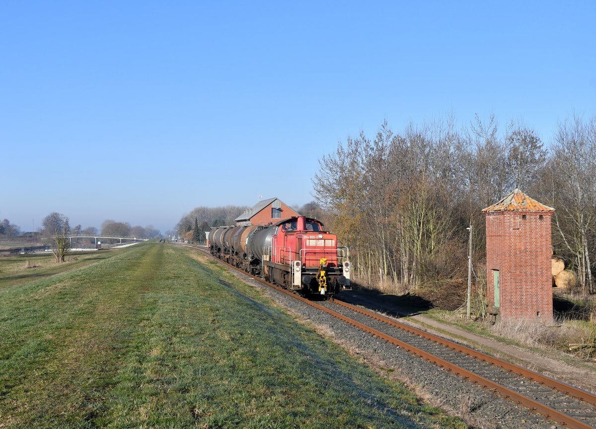 294 809 mit ER 53465 (Maschen Rbf-Niedermarschacht) am 27.02.2019 in Fahrenholz
