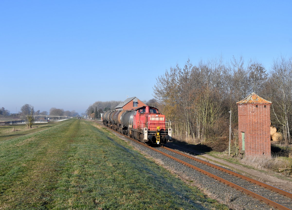 294 809 mit ER 53465 (Maschen Rbf-Niedermarschacht) am 27.02.2019 in Fahrenholz
