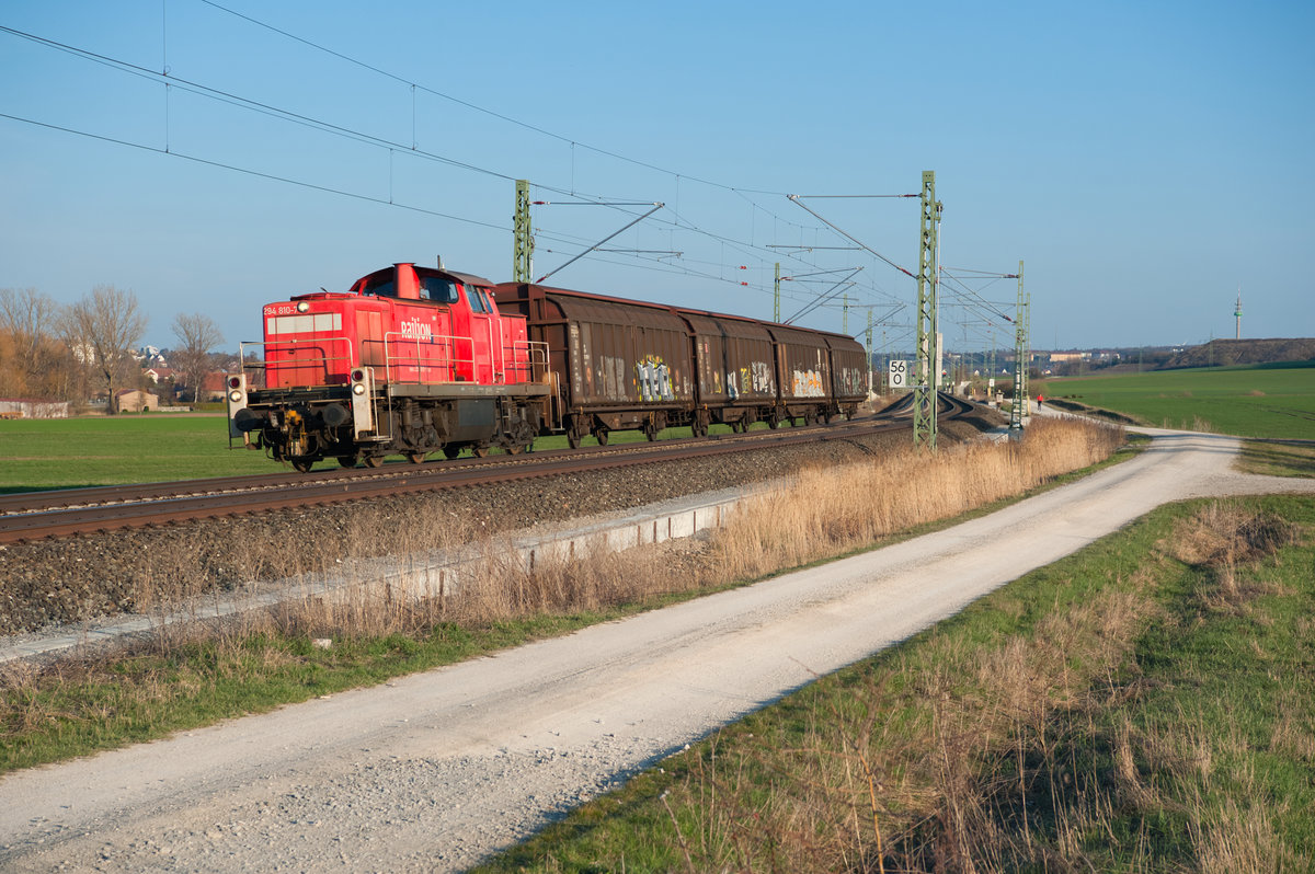 294 810 mit einer kurzen Übergabe bei Ansbach Richtung Oberdachstetten, 29.03.2019