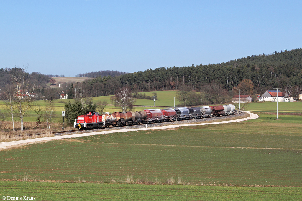 294 816 mit der Übergabe von Hirschau nach Amberg am 24.02.2014 in Godlricht.