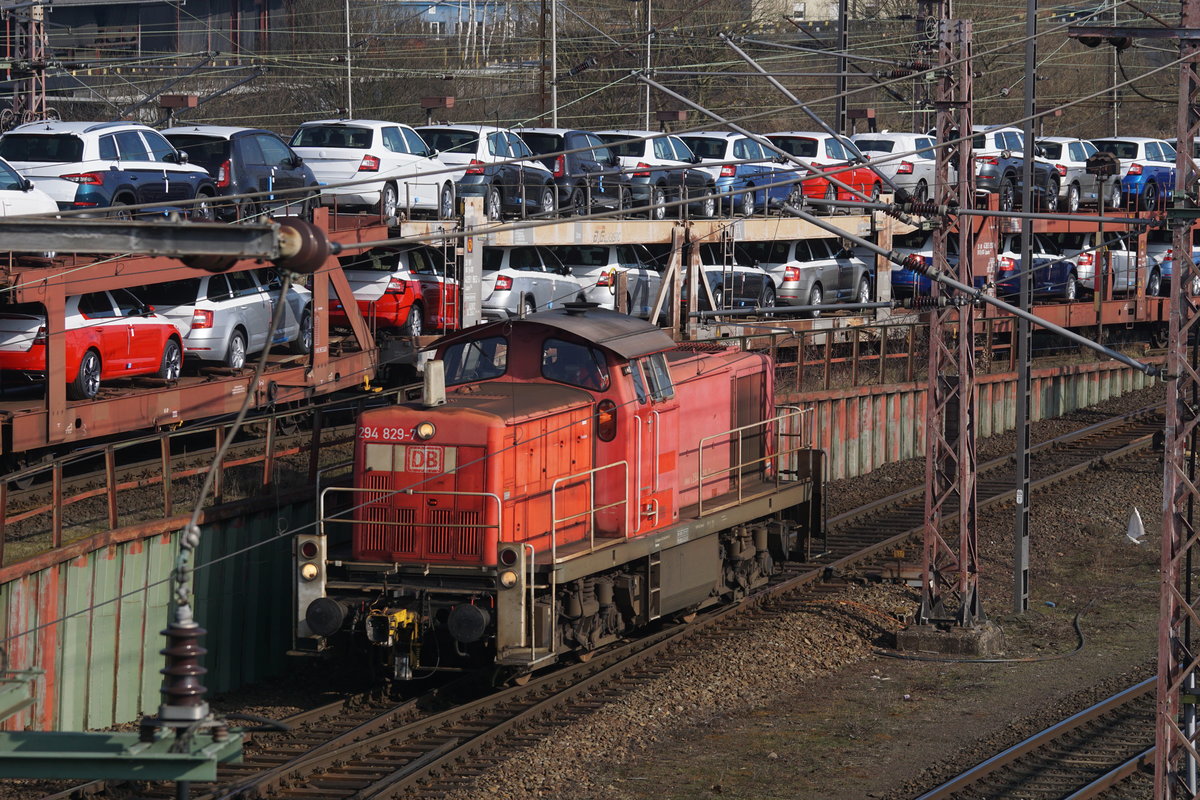 294 829-7 (V90) im Rangierbetrieb im Güterbahnhof Osnabrück am 22.02.2018