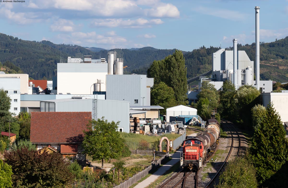 294 861-0 rangiert Wagen in den Anschluss Köhler in Oberkirch 25.8.22