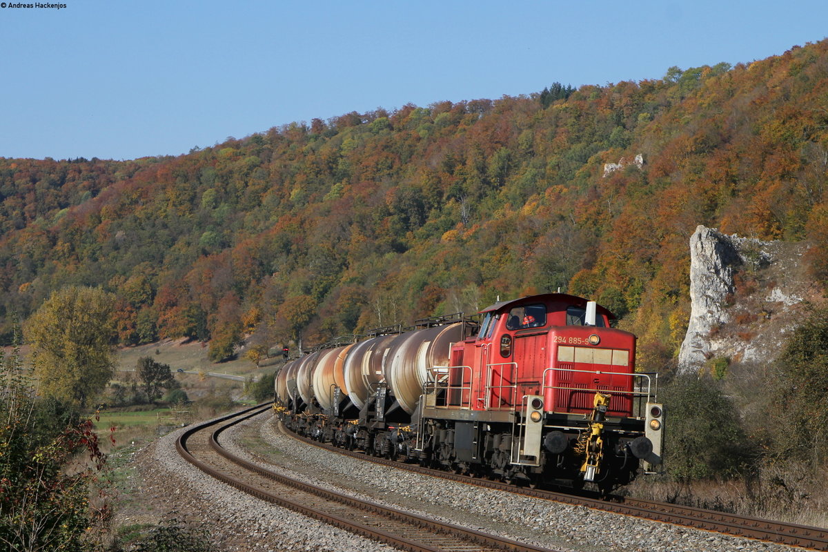 294 885-9 mit dem EK 55469 (Schelklingen-Ulm Rbf) in Arnegg 16.10.18