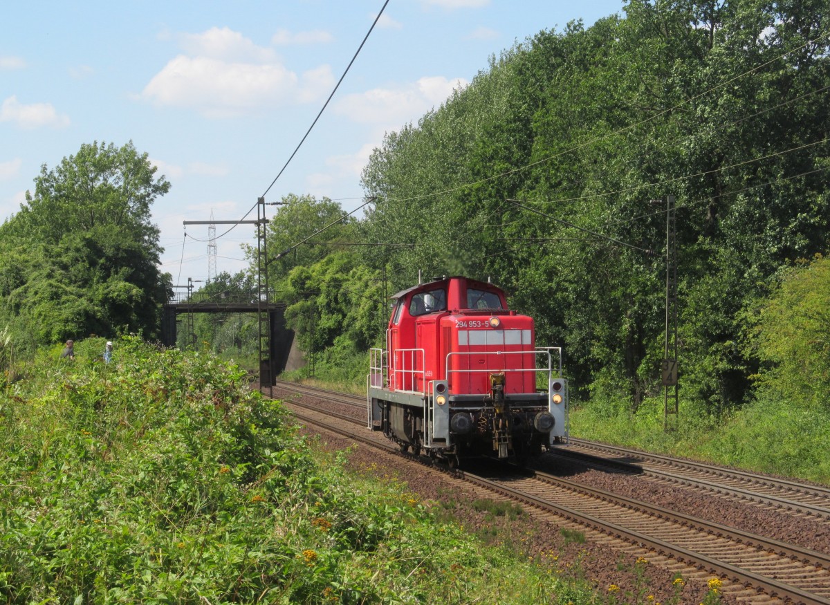 294 953-5 durchfhrt am 16. August 2013 solo Ahlten in Richtung Lehrte.