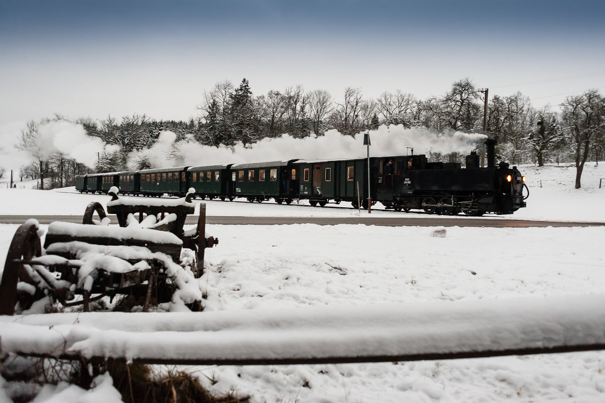 298.102  Sierning  bei der Einfahrt zur Sommerhubermühle am späten Nachmittag des 16.12.18