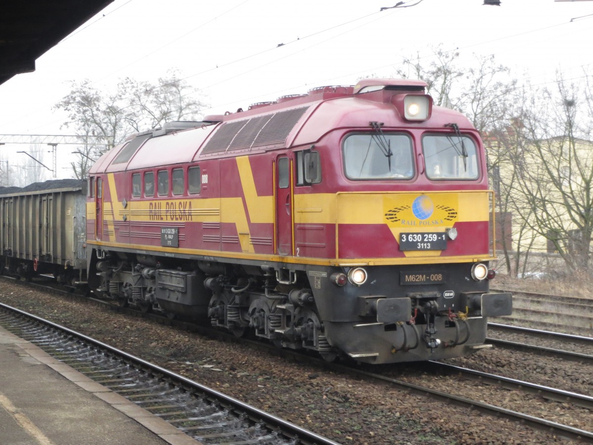 3 630 259-1 (M62M 08) der Rail Polska am 27. Februar 2015 in Kandrzin-Cosel (Kedzierzyn-Kozle)