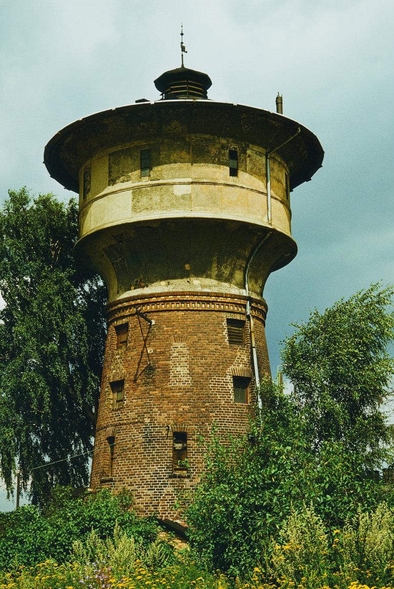30. Juli 1985, Wasserturm in Horka in der Nähe von Niesky, nahe der polnischen Grenze. 