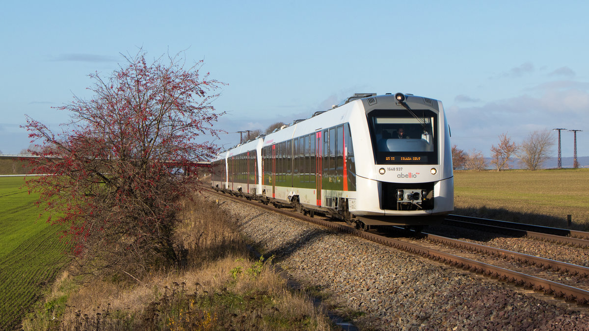30. November 2019 in Halberstadt: 1648 937 auf dem Weg nach Thale. 