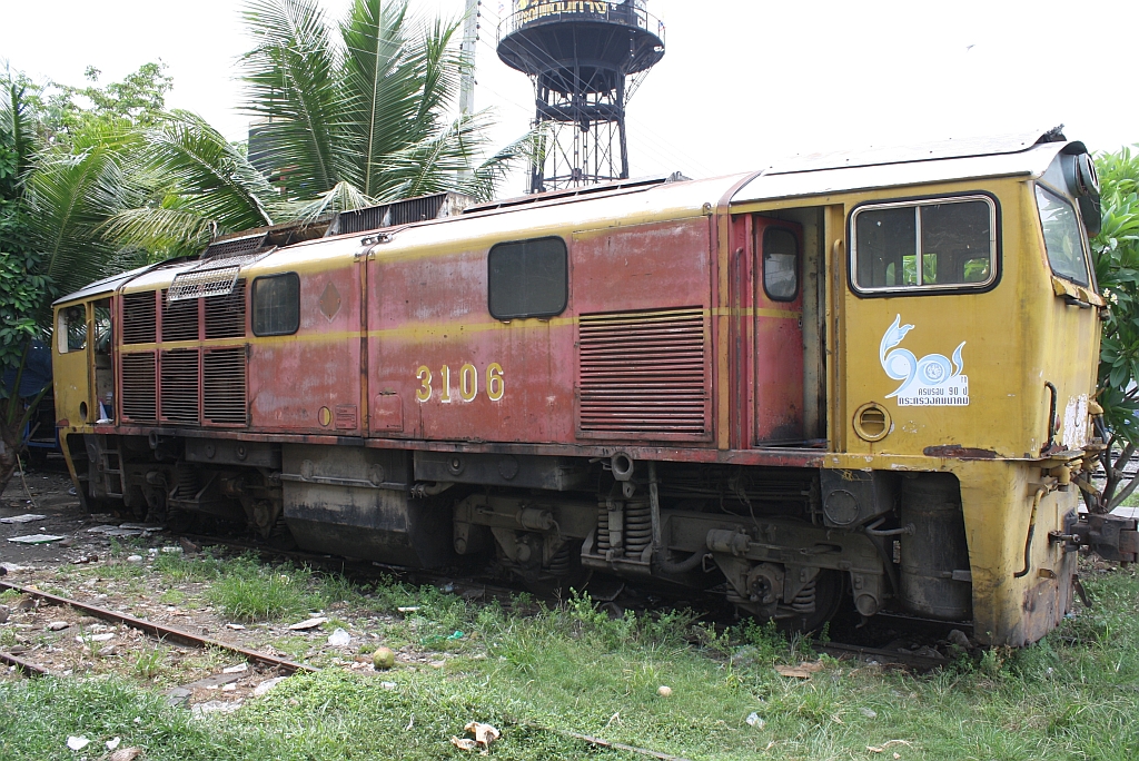 3106 (B'B', dh, Krupp, Bauj.1969, Fab.Nr.4995) am 31.Mai 2013 abgestellt im Depot Thon Buri.