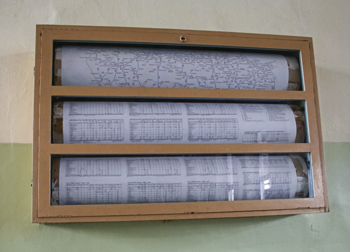 31.12.2013 Franzensbad. Gebetsmühlenartige Fahrpläne - es geht auch ohne Elektro