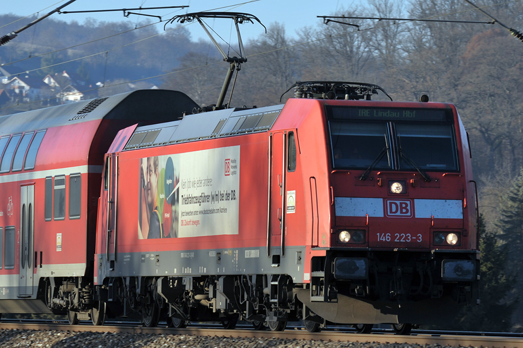 31.12.2016 Streckenabschnitt Uhingen 146 223-3 