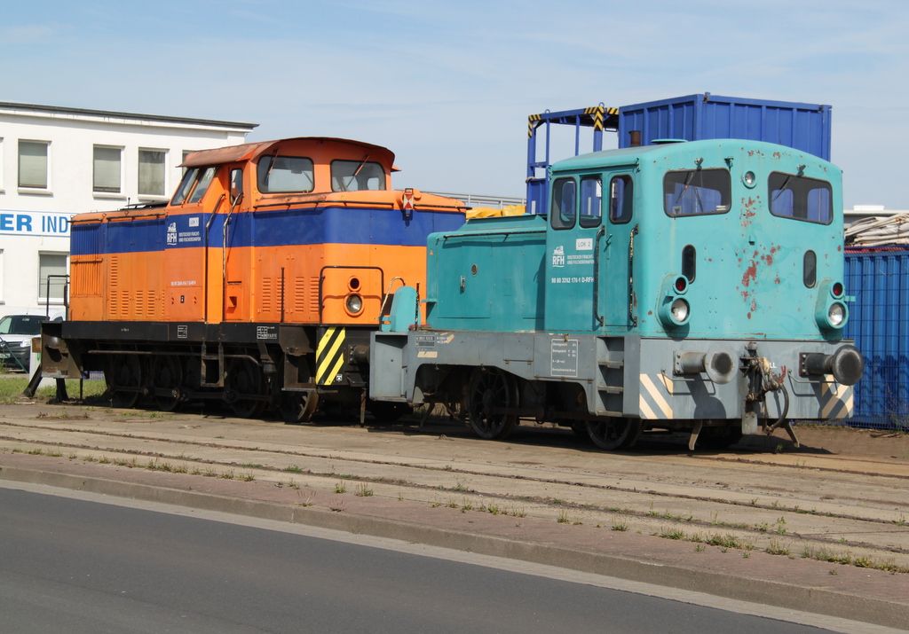 312 176-1+345 414-7 abgestellt im Rostocker Fracht und Fischereihafen.28.07.2016 