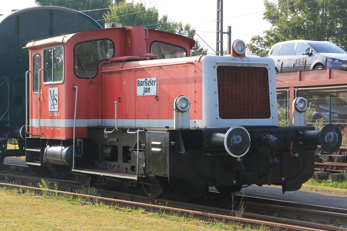 332 156-9 (Baujahr: 1965) der Museumseisenbahn Ammerland-Barßel-Saterland in Ocholt am 1-8-2014.